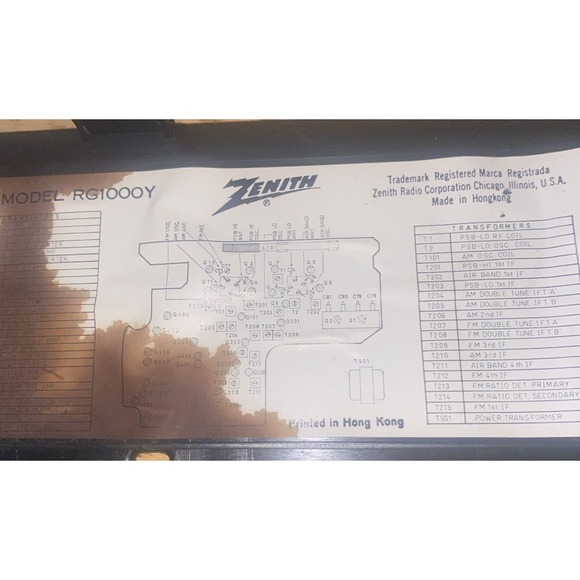 Vintage ZENITH ROYAL 1000 SIX BAND SOLID STATE RADIO AM FM VHF Works Transistor - Picture 9 of 14